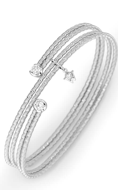 Wellendorff Embrace Me. Solitaire Bracelet White Gold 304781-WG