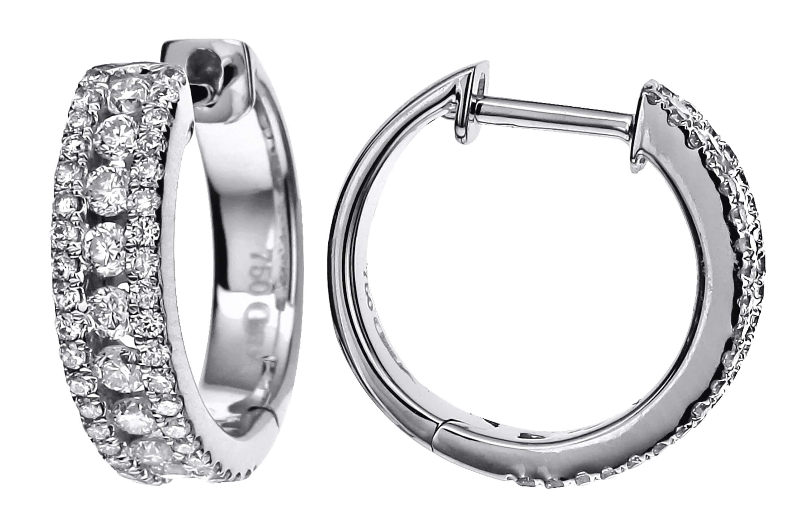 Bandiera Jewellers Diamond Hoop Earrings 0.50ct AER-5634