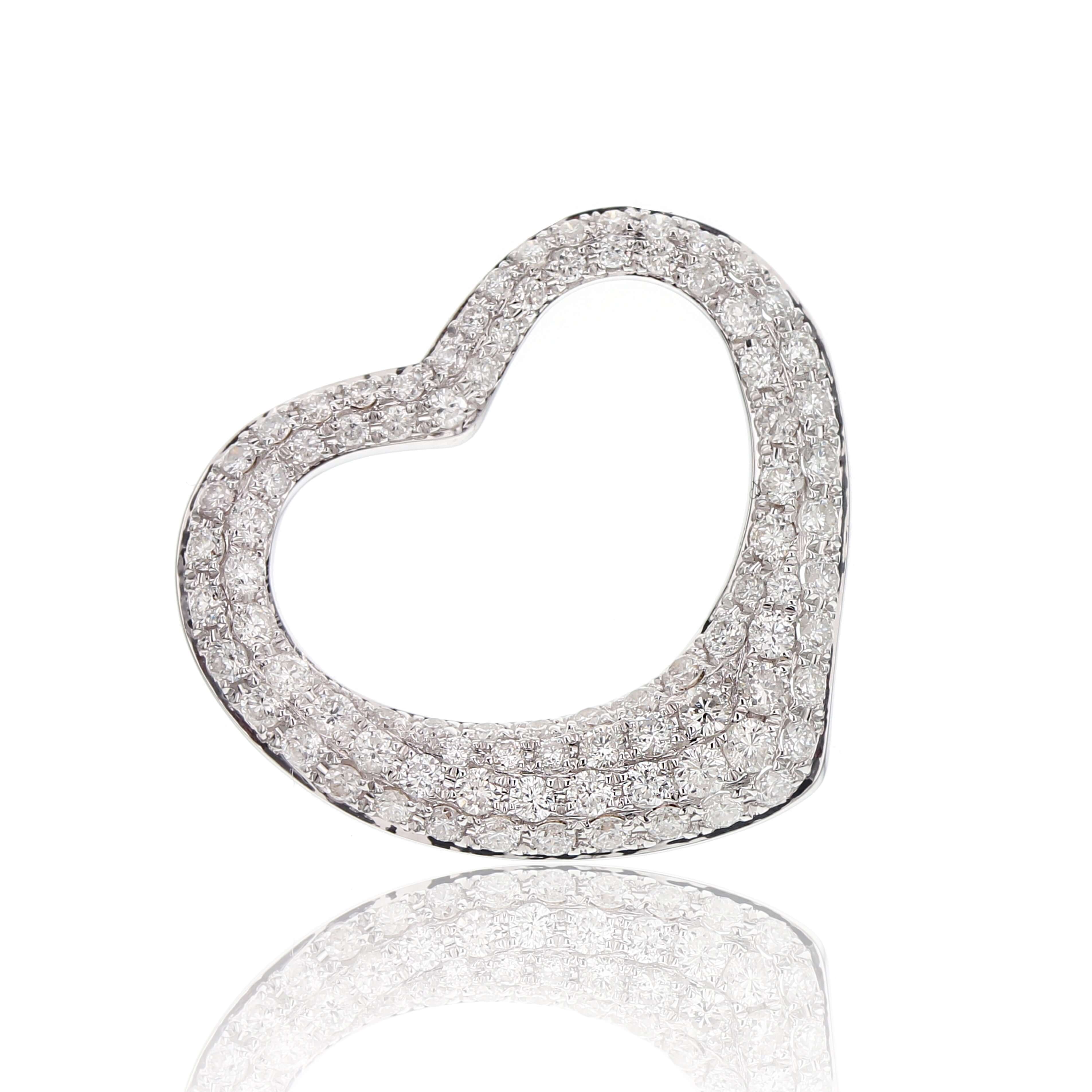 Bandiera Jewellers Diamond Heart Pendant 0.75ct APD-15992