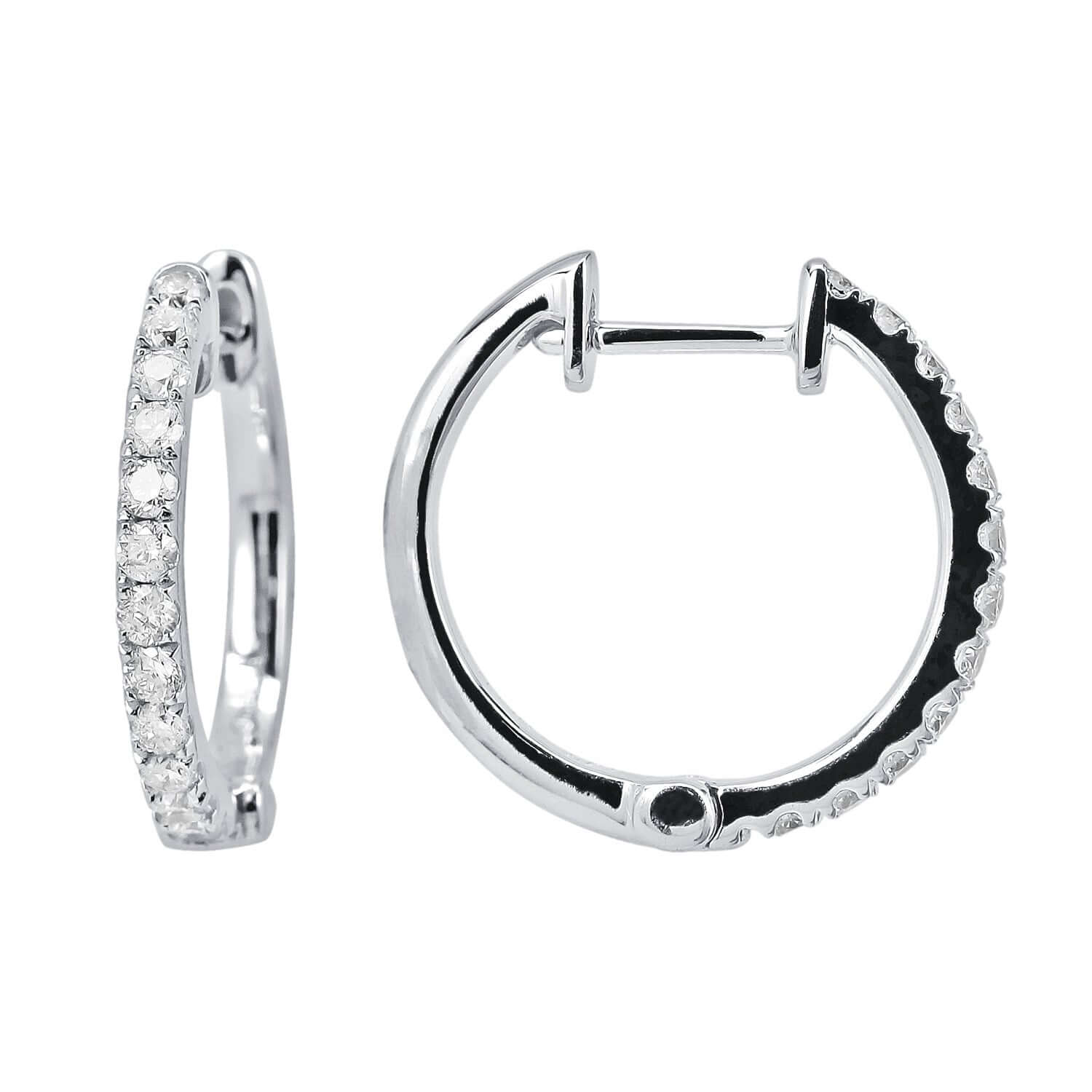 Bandiera Jewellers Diamond Hoop Earrings 0.31ct AER-9847-18KT