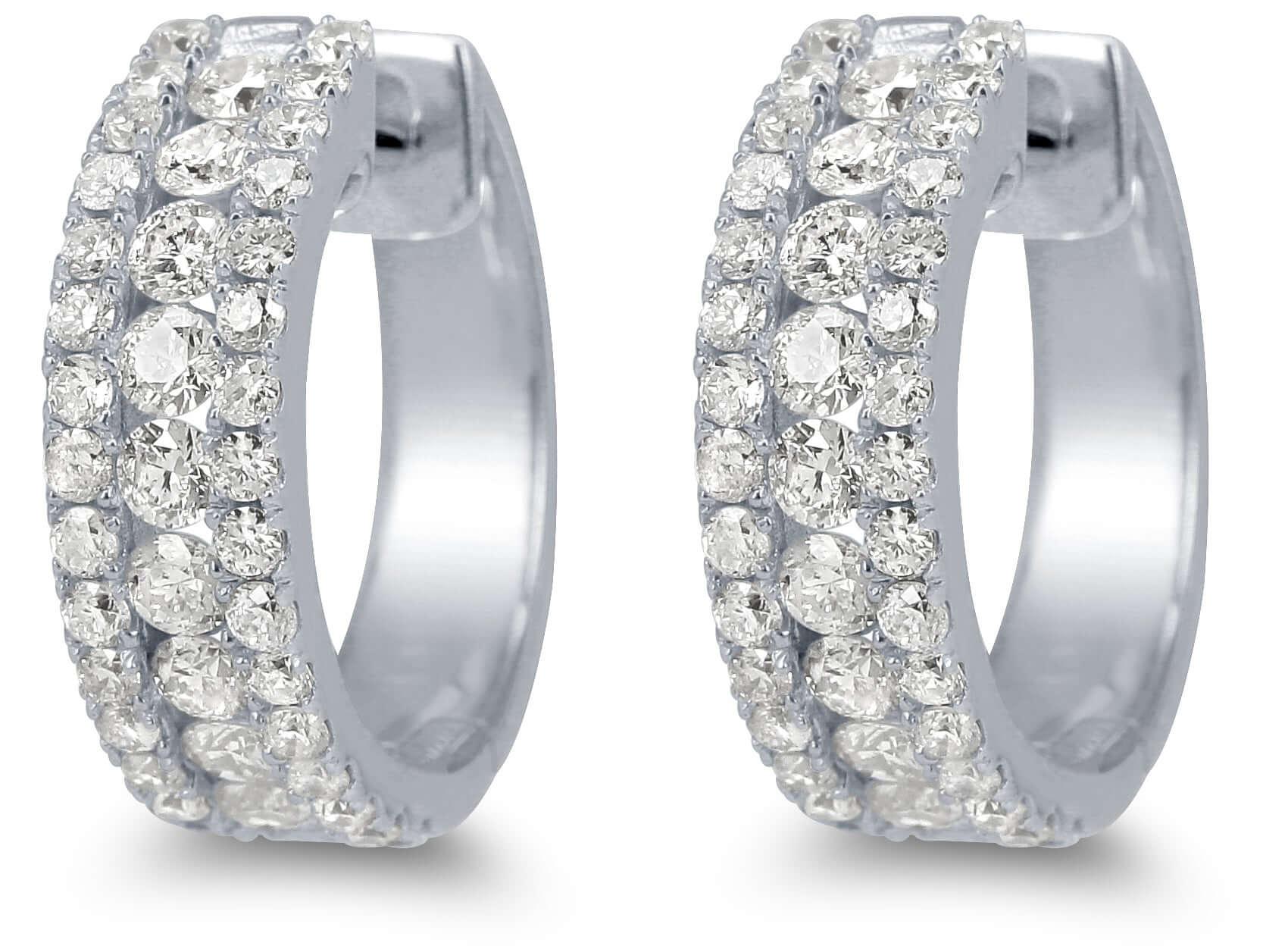 Bandiera Jewellers Diamond Hoop Earrings 0.98ct AER-9840