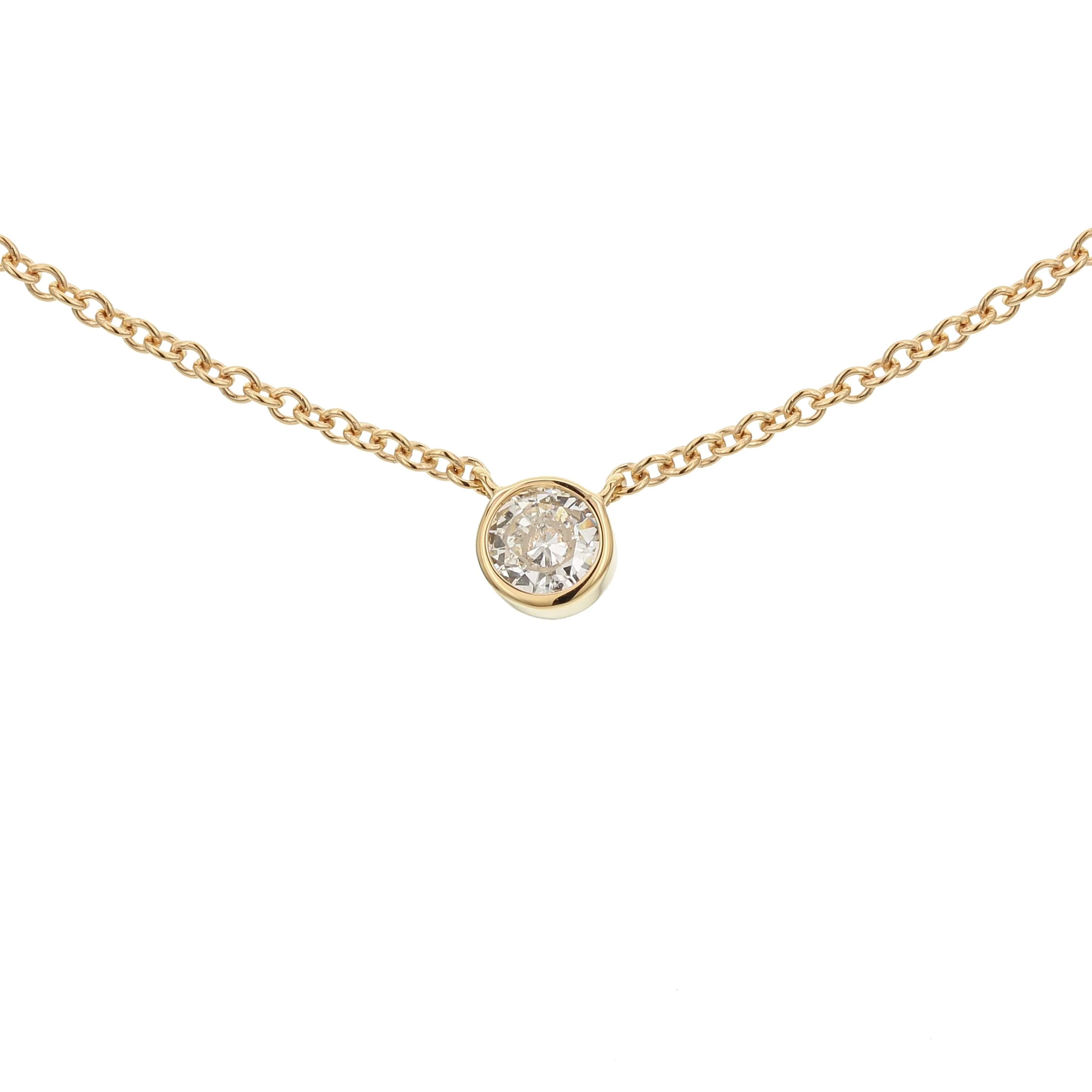 Bandiera Jewellers Diamond Solitaire Necklace 0.30ct ANK-19302-Y