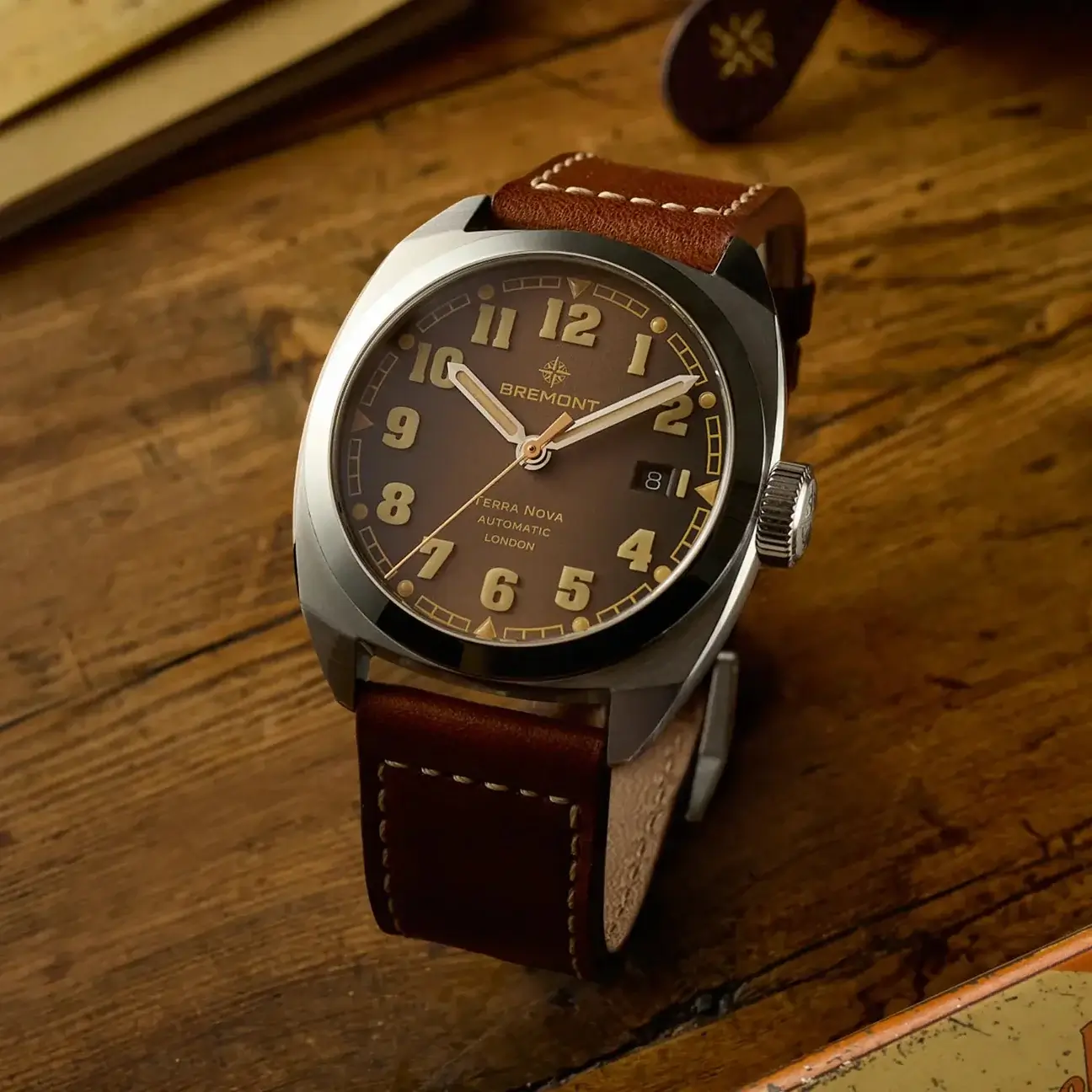 Bremont Terra Nova 40.5 Date 'Caramel'  TN40-DT-SS-BR-L-S - Image 3