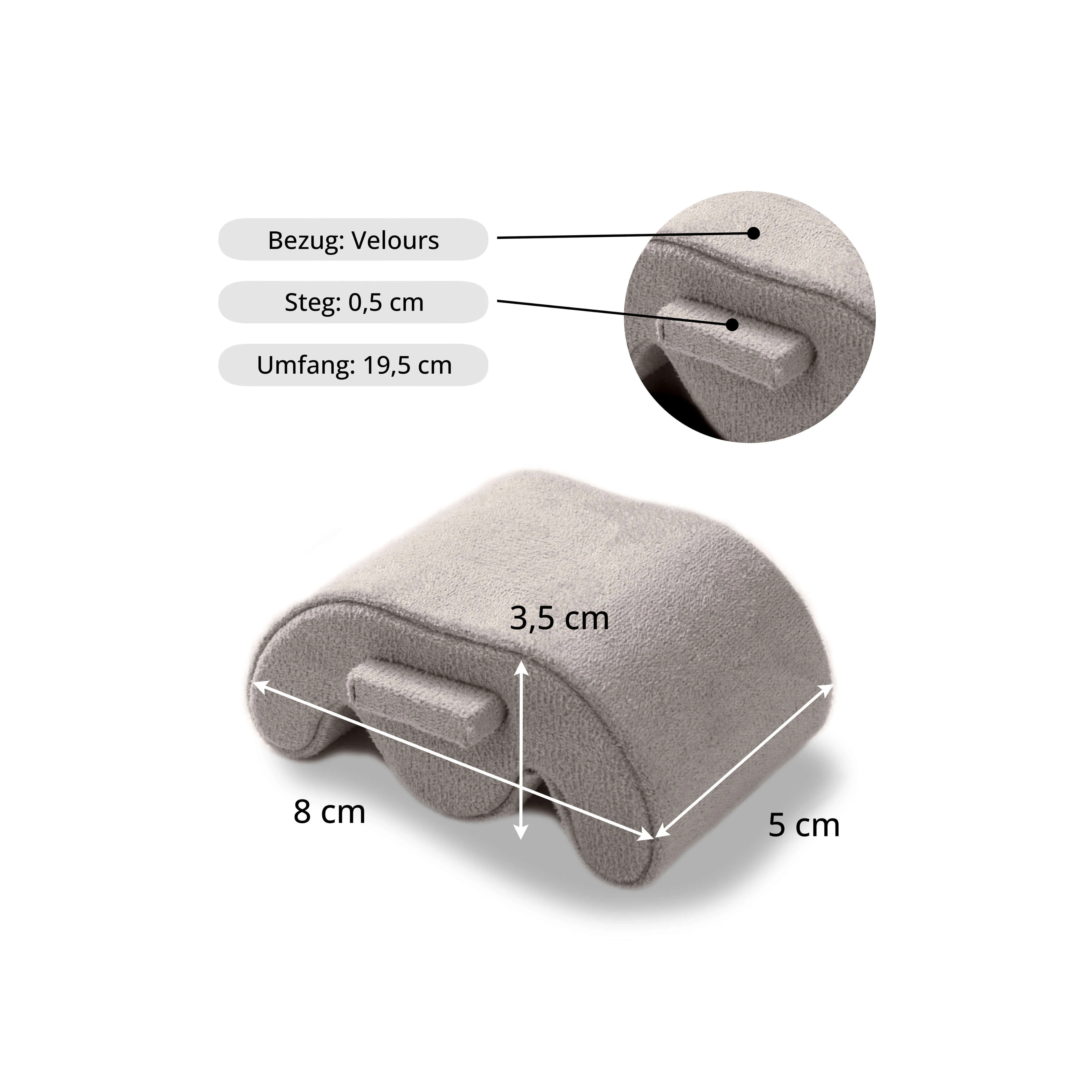 Charles Triple Watch Roll Gray & Gray - Image 6