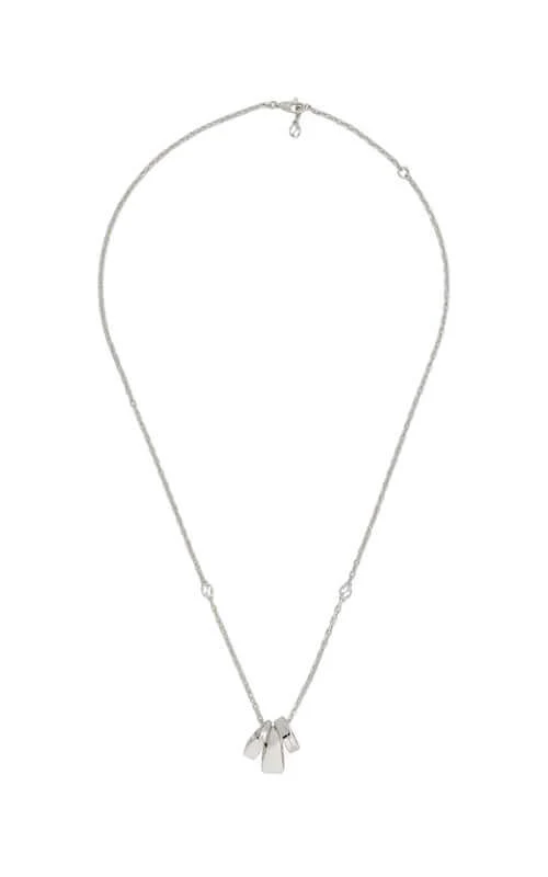 GUCCI Diagonal Interlocking G Necklace Sterling Silver YBB77699600100U