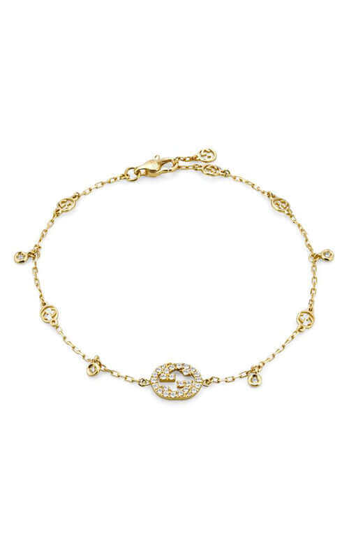 GUCCI Interlocking G diamond bracelet in YG YBA729403002