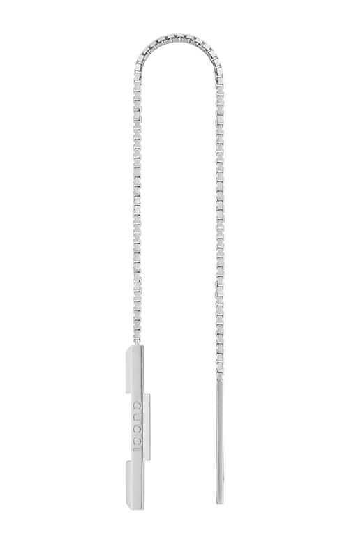 GUCCI Link to Love 18k White Gold Diamond Earrings YBD66213900100U - Image 2