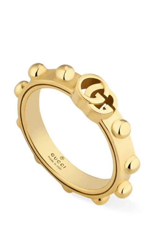 GUCCI GG Running 18k Yellow Gold Ring YBC554643001015