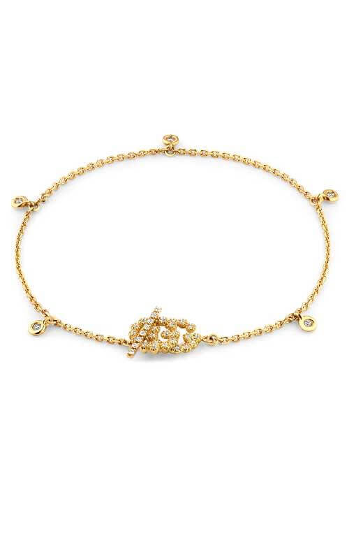 Gucci GG Running Bracelet Medium 18k Yellow Gold and Diamonds YBA481671001017