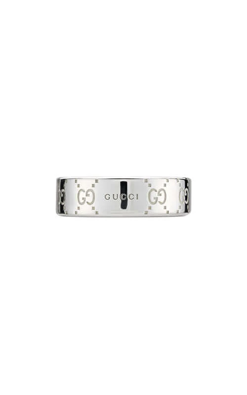 GUCCI Signature GG Wide Silver Ring YBC814720001 - Image 2