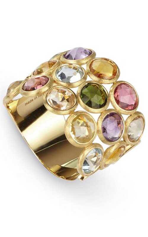 Marco Bicego Jaipur Color Collection 3 Row Mixed Gemstones Gold Ring (AB463 MIXO1 Y 02)