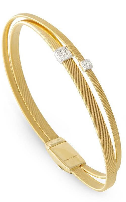 Marco Bicego Masai Bracelet 2 Strand Crossover Yellow Gold and Diamond (BG732 B)