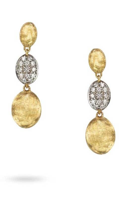 Marco Bicego Siviglia Earrings Yellow Gold and Diamonds (OB1234-B)