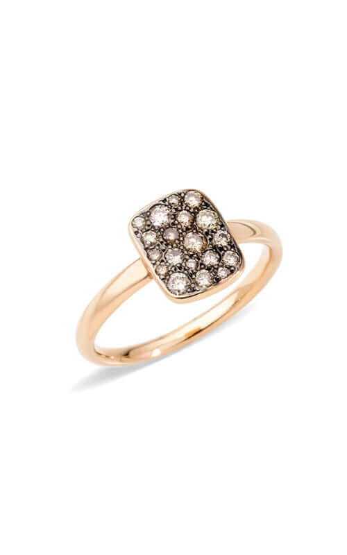 Pomellato 18k Pink Gold Sabbia Brown Diamond Ring PAB9032O7000DBR00