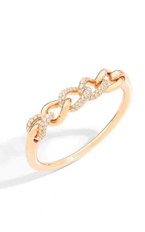 Pomellato Catene 18k Rose Gold Bracelet with Diamonds PBC1011O7000DB000