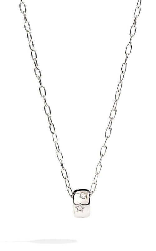 Pomellato Iconica 18k White Gold and Diamonds Necklace with Pendant PCB7122O2WHRDB000