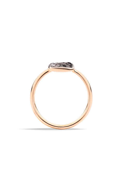 Pomellato 18k Ping Gold Sabbia Black Diamond Ring PAB9032O7000DBK00 - Image 3