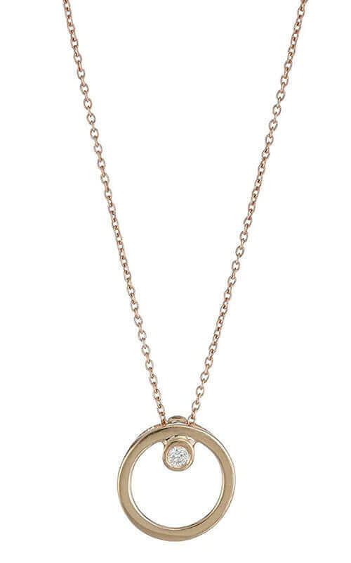 Roberto Coin Circle Pendant Necklace with Diamonds 000978AXCHX0
