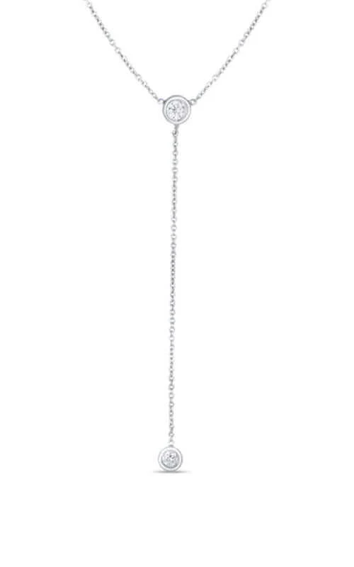 Roberto Coin 18k White Gold and Diamonds Necklace 002102AWCHX0