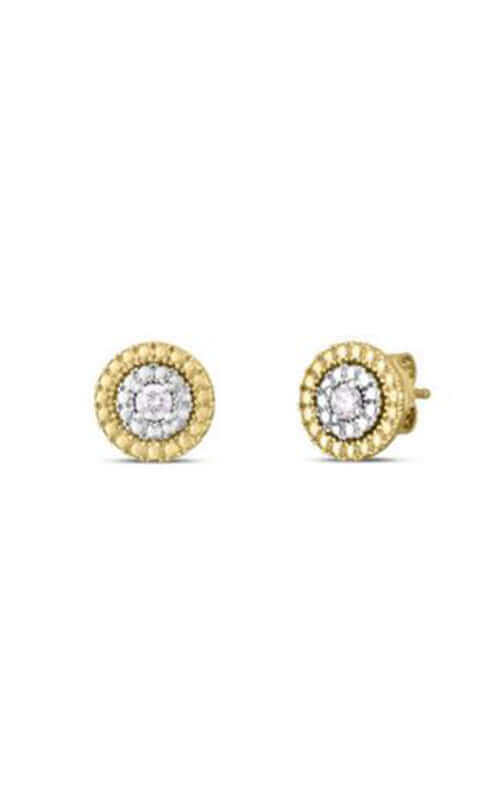 Roberto Coin 18kt WY Siena Diamond Dot Small Earrings 111476AJERX0