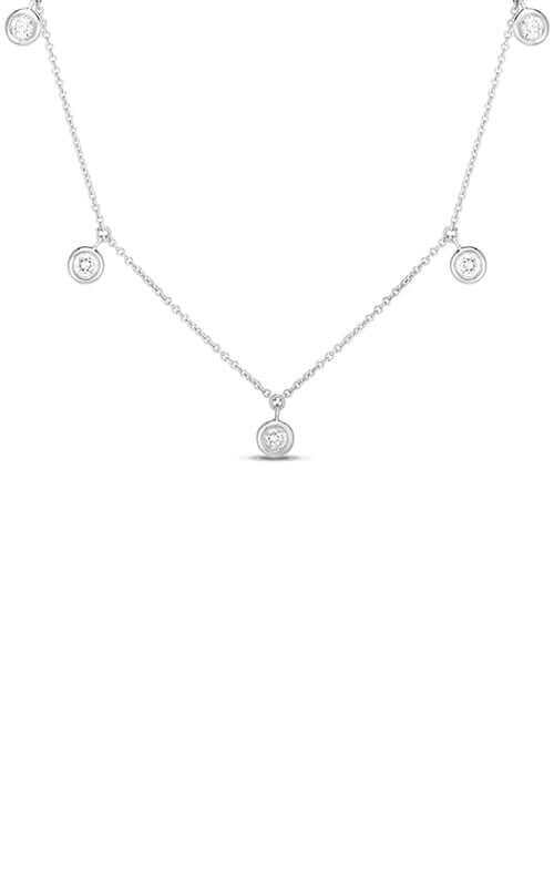 Roberto Coin 5 Diamond Drop Station White Gold Necklace 530009AWCHX0