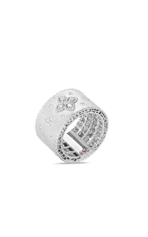 Roberto Coin 18K White Gold Venetian Princess Satin Diamond Ring 7772804AW65X