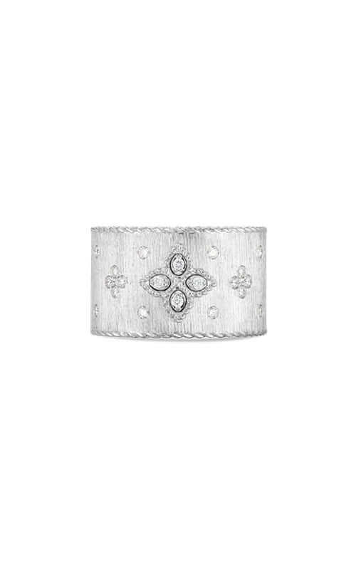 Roberto Coin 18K White Gold Venetian Princess Satin Diamond Ring 7772804AW65X - Image 2