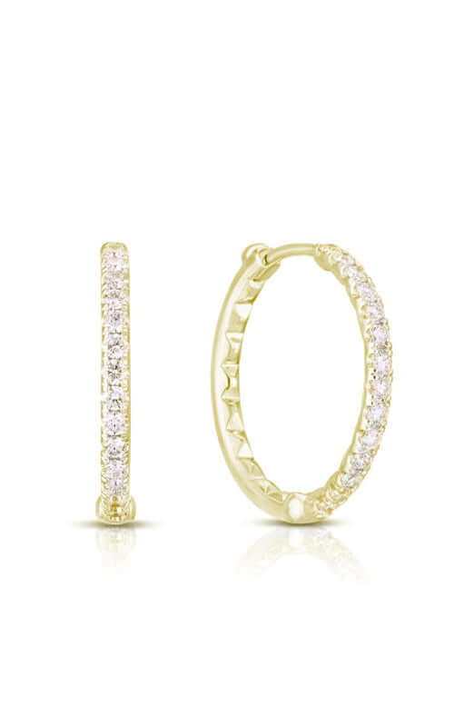 Roberto Coin Yellow Gold and Diamonds Earrings 000050AYERX0