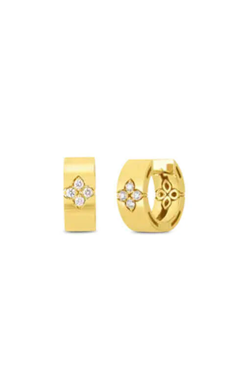 Roberto Coin Love in Verona 18k Yellow Gold and Diamond Earrings 8882968AYERX