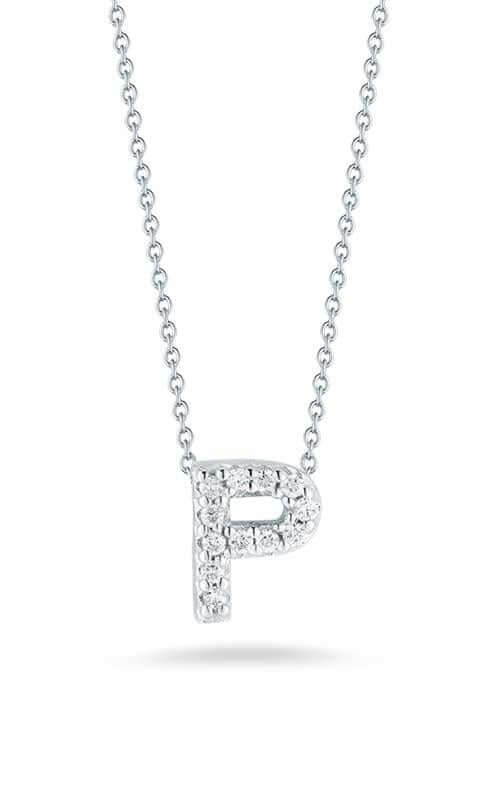 Roberto Coin Love Letter P White Gold and Diamonds Pendant (001634AWCHXP)