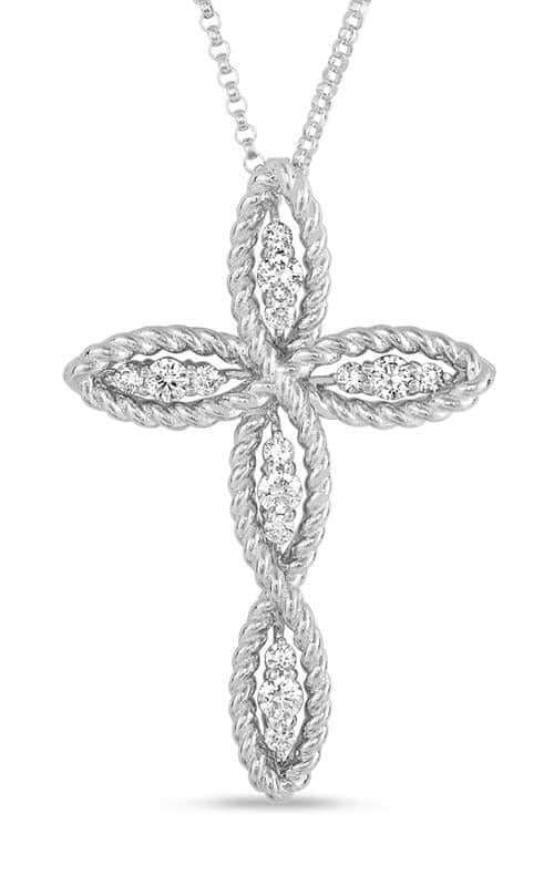 Roberto Coin New Barocco Necklace White Gold and Diamonds (7771269AW18X)