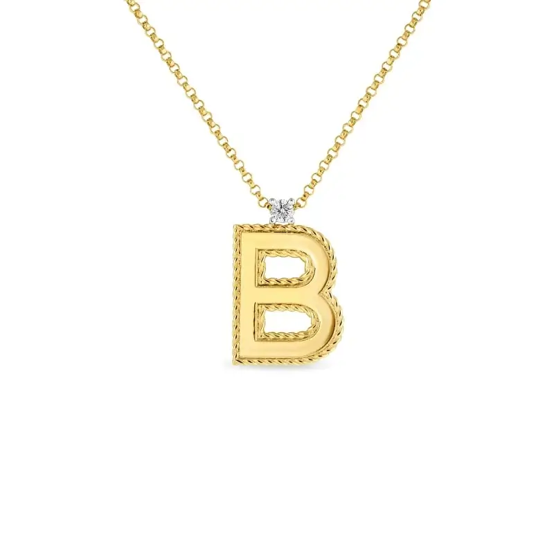 Roberto Coin Princess Block Letter B Necklace 7771372AYCHXB