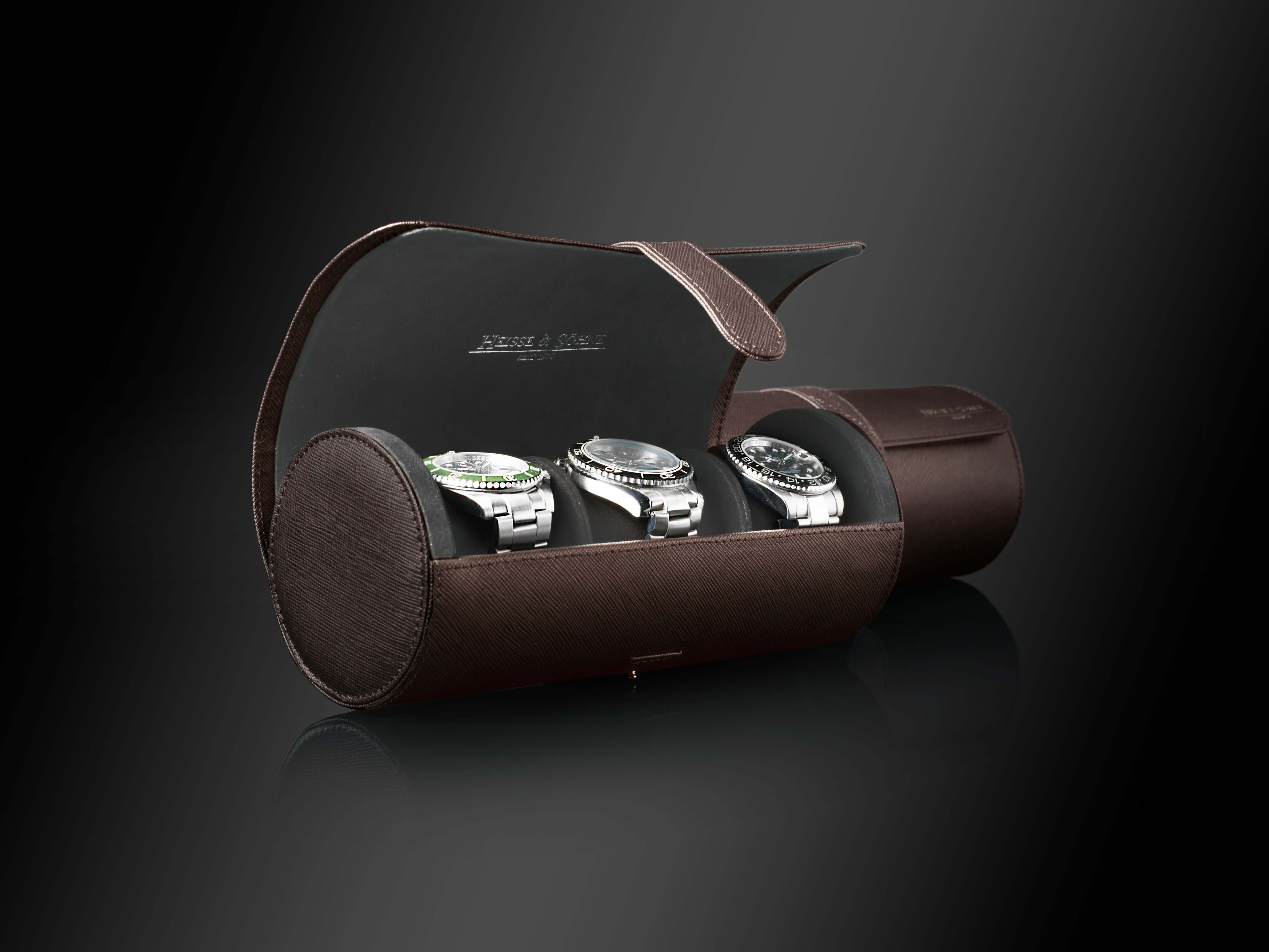 Rondo 3 Watch Roll Brown - Image 5
