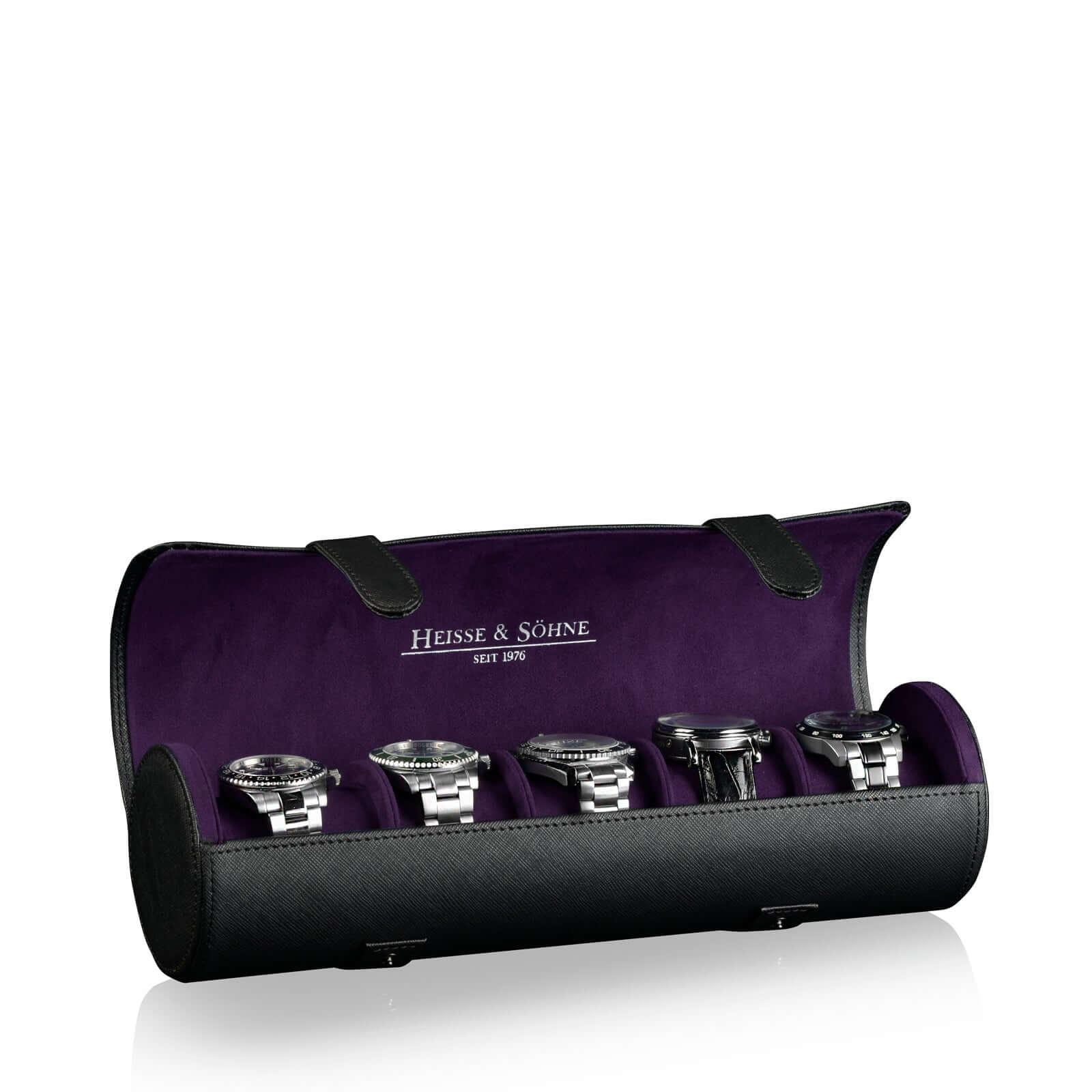 Rondo 5 Watch Roll Black & Purple - Image 2