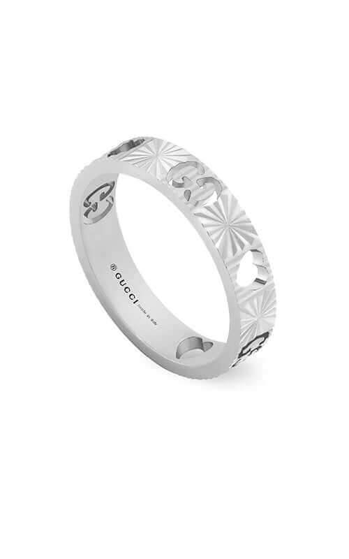 GUCCI Icon 18kt Heart Ring White Gold YBC729458001 - Image 2